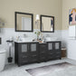 72 Inch Double Sink Bathroom Vanity in Espresso with Marble Countertop - Vanity Art VA3130-72E