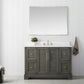 48 Inch Single Sink Bathroom Vanity in Gray with Marble Countertop & Backsplash - Vanity Art VA5048-SG