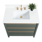 36 Inch Single Sink Bathroom Vanity in Vintage Green with Marble Countertop - Vanity Art VA8036-VG