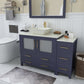 48 Inch Single Sink Bathroom Vanity in Blue with Marble Countertop - Vanity Art VA3136-48B