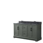 60 Inch Double Sink Bathroom Vanity in Vintage Green with Marble Countertop & Backsplash - Vanity Art VA5060-DVG