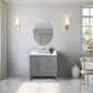 42 Inch Single Sink Bathroom Vanity in Cashmere Gray with Marble Countertop - Vanity Art VA9042-G