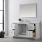 60 Inch Single Sink Bathroom Vanity in White with Marble Countertop & Backsplash - Vanity Art VA5060-SW