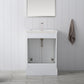 24 Inch Single Sink Bathroom Vanity in White with Ceramic Sink and Countertop - Vanity Art VA5024-W