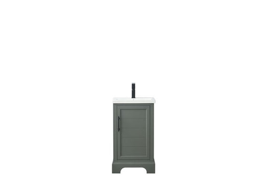 20 Inch Single Sink Bathroom Vanity in Vintage Green with Ceramic Sink and Countertop - Vanity Art VA5020-VG