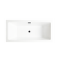 67 Inch Freestanding White Acrylic Bathtub with Overflow And Pop-Up Drain - Vanity Art VA6814-L-MB