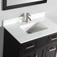 36 Inch Single Sink Bathroom Vanity in Espresso with White Marble Countertop - Vanity Art VA1036E