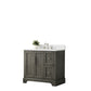 36 Inch Single Sink Bathroom Vanity in Gray with Marble Countertop & Backsplash - Vanity Art VA5036-SG