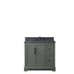 36 Inch Single Sink Bathroom Vanity in Vintage Green with Marble Countertop & Backsplash - Vanity Art VA5036-VG