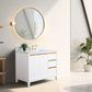 42 Inch Single Sink Bathroom Vanity in White with Marble Countertop - Vanity Art VA8042-W