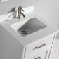 24 Inch Single Sink Bathroom Vanity in White with White Marble Countertop - Vanity Art VA1024W