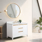 48 Inch Single Sink Bathroom Vanity in White with Marble Countertop - Vanity Art VA8048-W