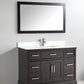 60 Inch Single Sink Bathroom Vanity in Espresso with White Marble Countertop - Vanity Art VA1060SE