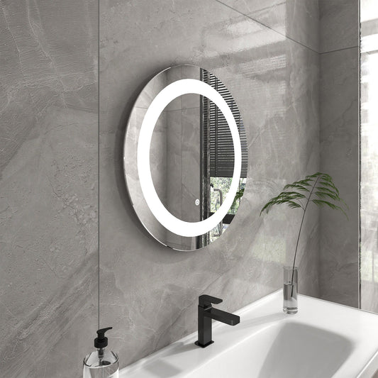 Round 23.5 Inch LED Bathroom Mirror with Touch Sensor - Vanity Art VAR16