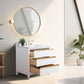 36 Inch Single Sink Bathroom Vanity in White with Marble Countertop - Vanity Art VA8036-W