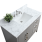 42 Inch Single Sink Bathroom Vanity in Cashmere Gray with Marble Countertop - Vanity Art VA9042-G