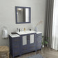 54 Inch Single Sink Bathroom Vanity in Blue with Ceramic Countertop - Vanity Art VA3030-54B