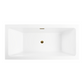 67 Inch Freestanding White Acrylic Bathtub with Overflow And Pop-Up Drain - Vanity Art VA6817-L-TG