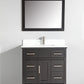 36 Inch Single Sink Bathroom Vanity in Espresso with White Marble Countertop - Vanity Art VA1036E