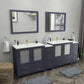 96 Inch Double Sink Bathroom Vanity in Blue with Ceramic Countertop - Vanity Art VA3036-96B