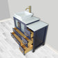 42 Inch Single Sink Bathroom Vanity in Blue with Marble Countertop - Vanity Art VA3130-42B