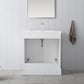 30 Inch Single Sink Bathroom Vanity in White with Ceramic Sink and Countertop - Vanity Art VA5030-W