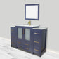 54 Inch Single Sink Bathroom Vanity in Blue with Ceramic Countertop - Vanity Art VA3030-54B