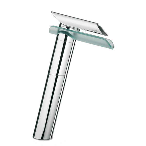 Latoscana 73CR211VRLL LaToscana 73CR211VRLL MORGANA Tall Single Handle Waterfall Style Lavatory Faucet with Glass Spout in Chrome For Vessel