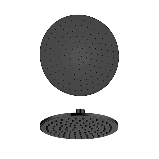 Latoscana 78BL75910 LaToscana 78BL75910 ELBA 10" Solid Brass Round Shower Head in Matte Black