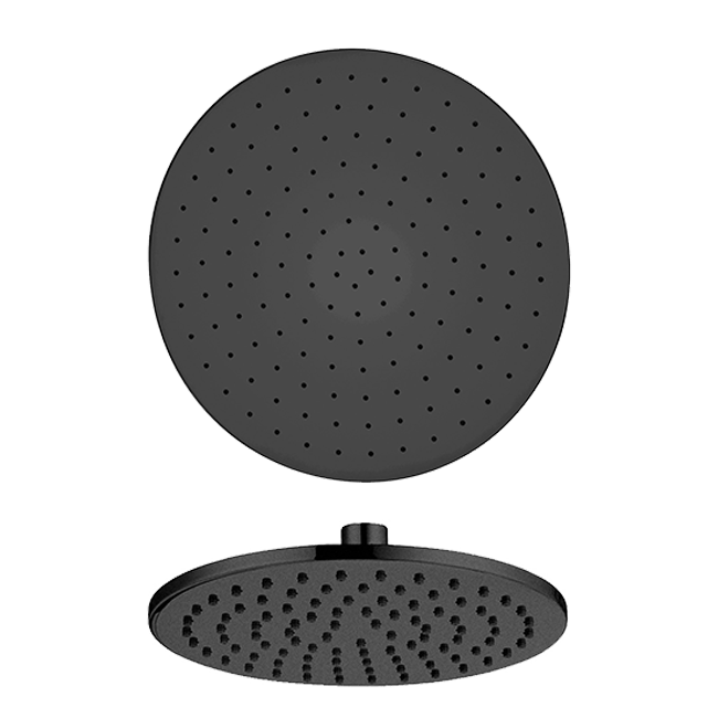 Latoscana 78BL75912 LaToscana 78BL75912 ELBA 12" Solid Brass Round Shower Head in Matte Black