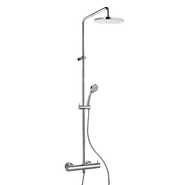 Latoscana 78CR689 LaToscana 78CR689 ELBA Brass Shower Column with Thermostatic Mixer in Polished Chrome