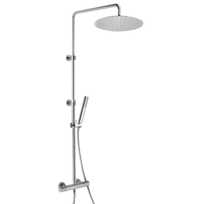 Latoscana 86CR689 LaToscana 86CR689 NOVELLO Adjustable Exposed Shower Column with Thermostatic Mixer in Polished Chrome