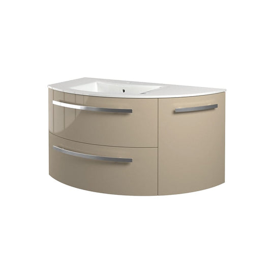 Latoscana AM38OPT1S Latoscana Ameno 38" Vanity with Left Rounded Cabinet in Sand AM38OPT1S