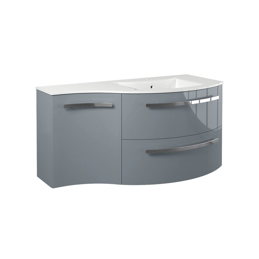 Latoscana AM43OPT2G Latoscana Ameno 43" Vanity with Right Concave Cabinet in Gray AM43OPT2G