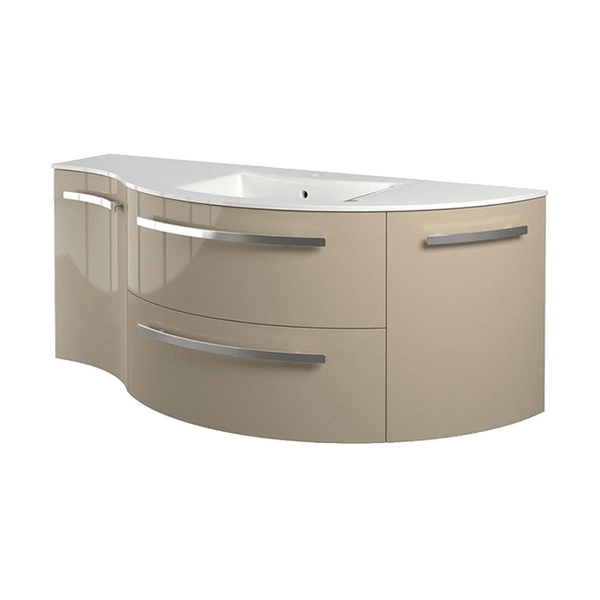 Latoscana AM52RS Latoscana Ameno 52 Vanity with Left Concave and Right Rounded Cabinet in Sand AM52RS