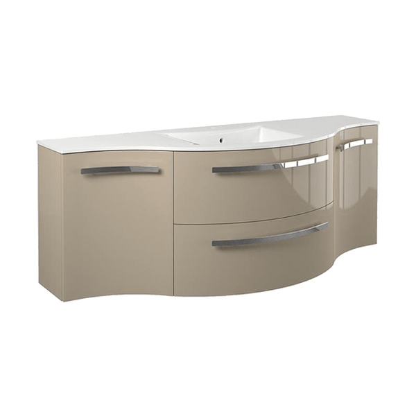 Latoscana AM57S Latoscana Ameno 57 Vanity with Left and Right Concave Cabinets in Sand AM57S