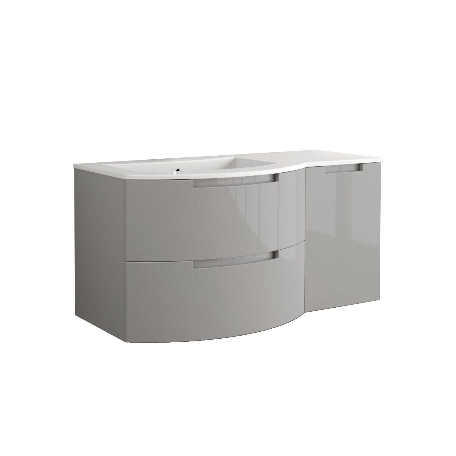 Latoscana OA43OPT2G Latoscana Oasi 43" Vanity with Left Side Cabinet in Gray OA43OPT2G