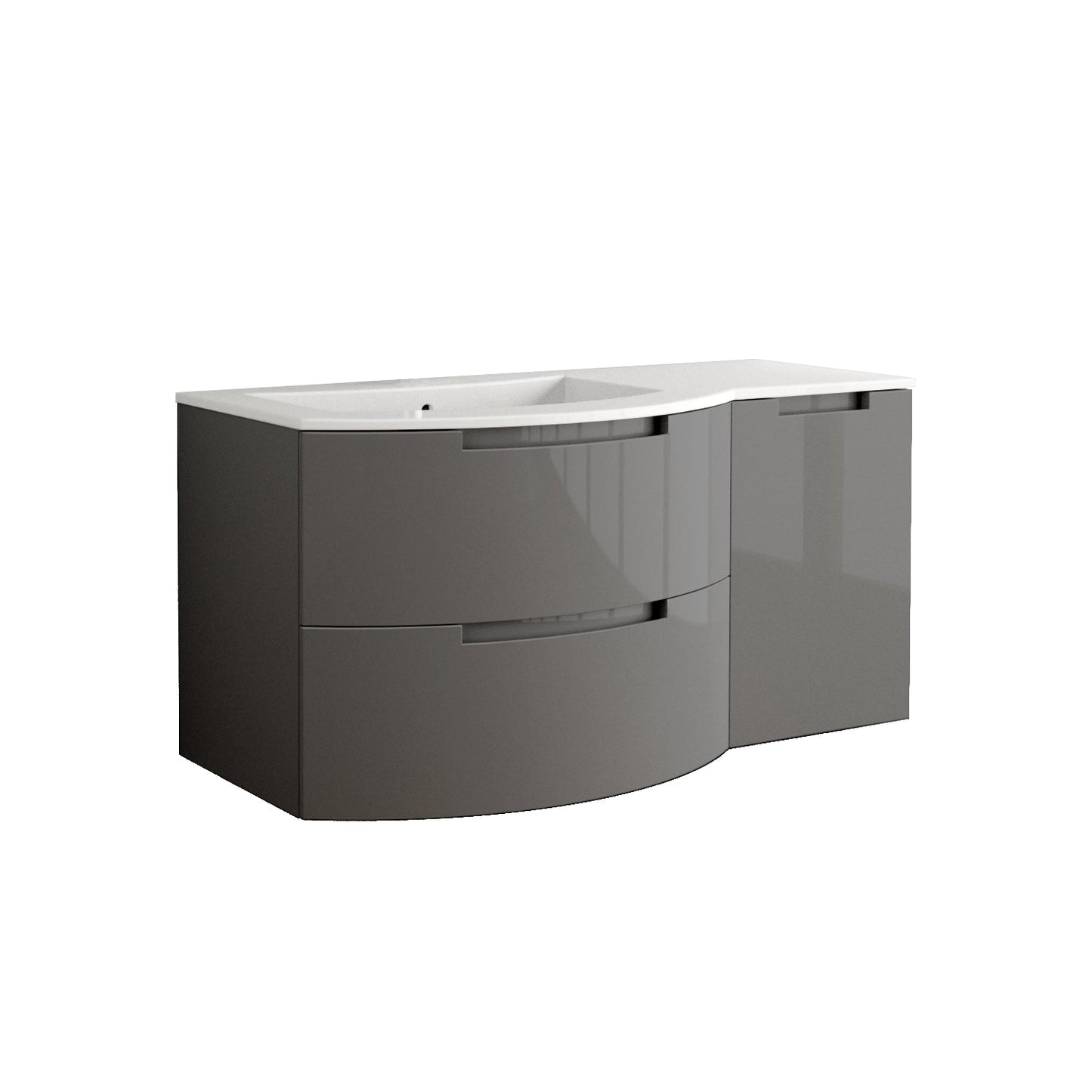 Latoscana OA43OPT2T Latoscana Oasi 43" Vanity with Left Side Cabinet in Slate OA43OPT2T