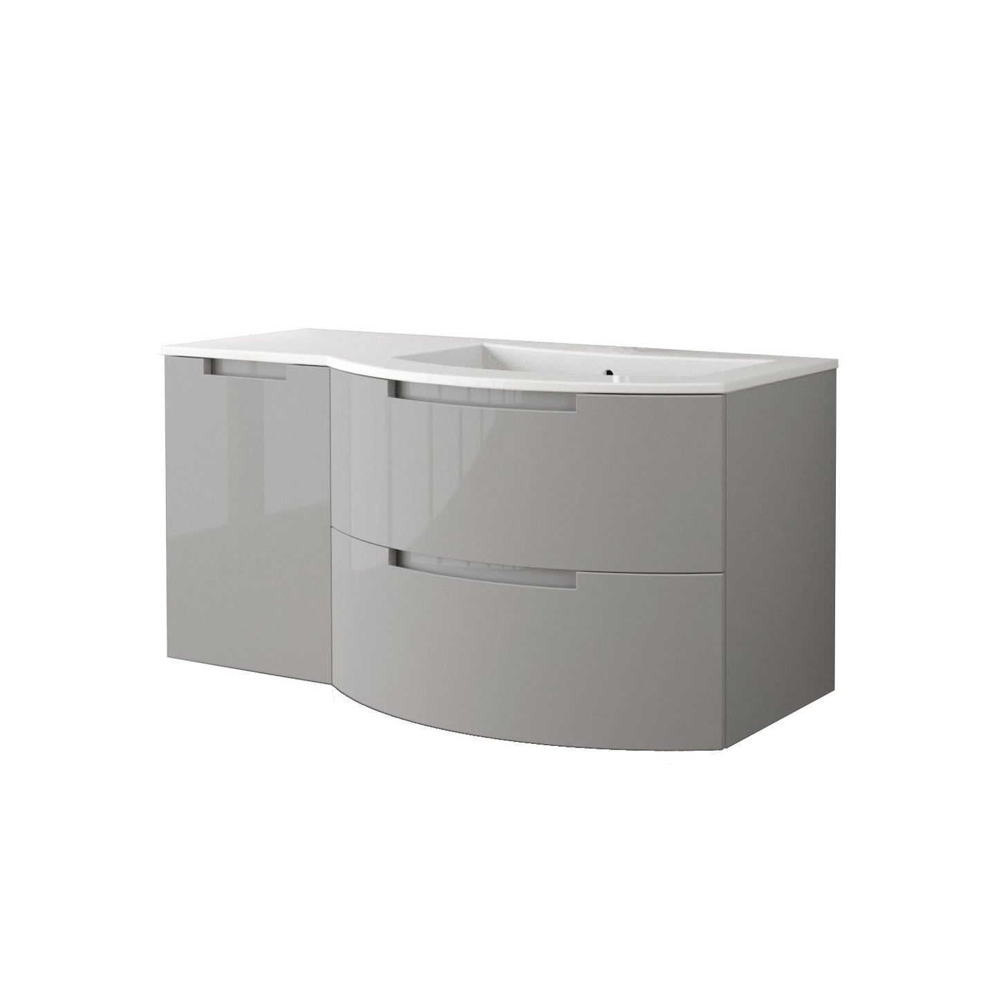 Latoscana OA43OPT3G Latoscana Oasi 43" Vanity with Right Side Cabinet in Gray OA43OPT3G