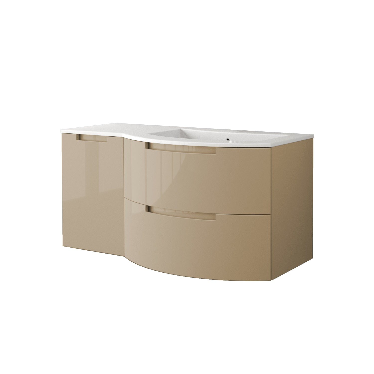 Latoscana OA43OPT3S Latoscana Oasi 43" Vanity with Right Side Cabinet in Sand  OA43OPT3S