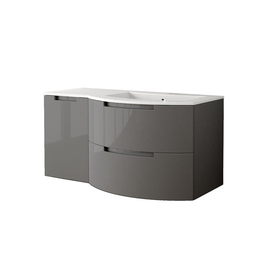 Latoscana OA43OPT3T Latoscana Oasi 43" Vanity with Right Side Cabinet in Slate OA43OPT3T