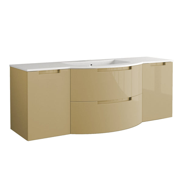 Latoscana OA57OPT4S Latoscana Oasi 57 Vanity with Both Side Cabinets in Sand OA57OPT4S