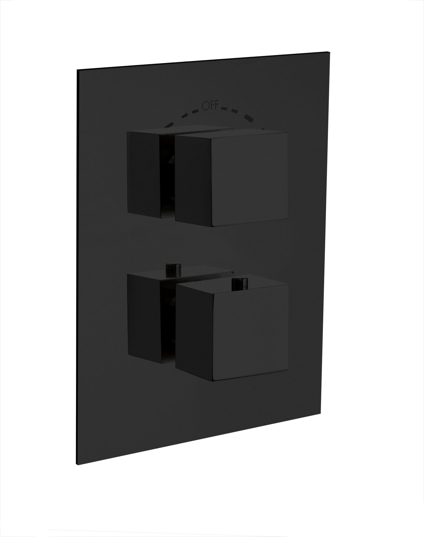 Latoscana QUBL691 LaToscana QUBL691 QUADRO Thermostatic Tub and Shower Set TRIM in Matte Black