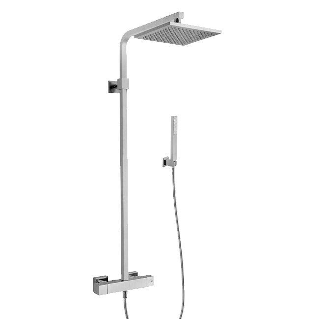 Latoscana QUCR689 LaToscana QUCR689 QUADRO Brass Shower Column with Thermostatic Mixer in Polished Chrome