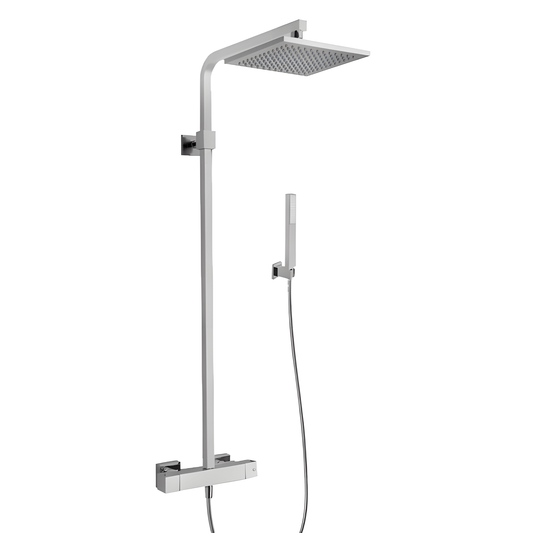 Latoscana QUCR689 LaToscana QUCR689 QUADRO Brass Shower Column with Thermostatic Mixer in Polished Chrome