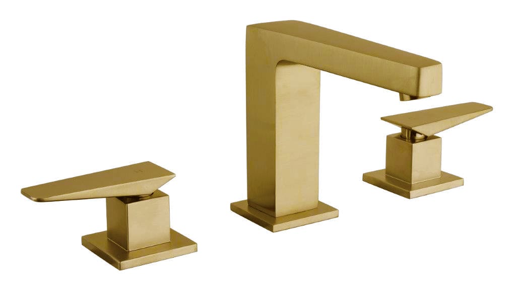 Latoscana QUOK214 LaToscana QUOK214 QUADRO Widespread Lavatory Faucet with Lever Handles in Matte Gold