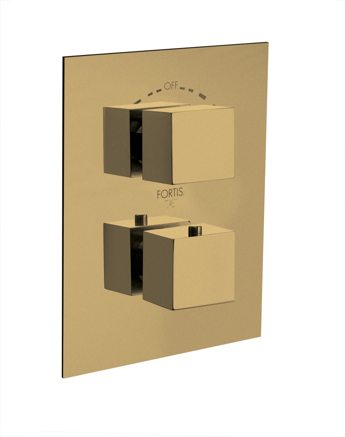 Latoscana QUOK691 LaToscana QUOK691 QUADRO Thermostatic Tub and Shower Set TRIM in Matte Gold