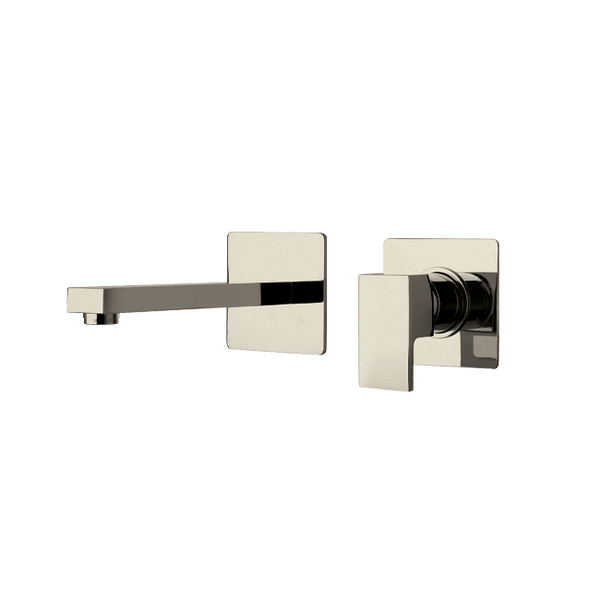 Latoscana QUPW208 LaToscana QUPW208 QUADRO Single-Lever Handle Wall-Mount Lavatory Faucet in Brushed Nickel