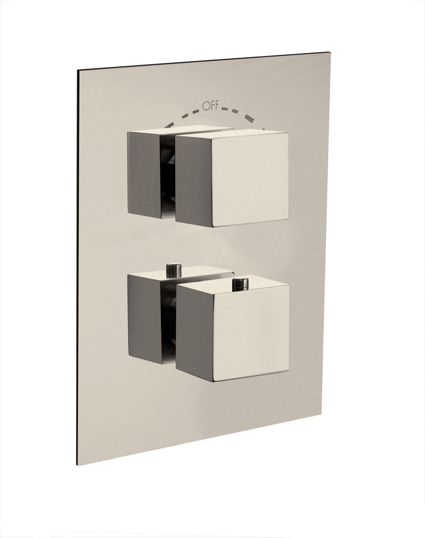 Latoscana QUPW691 LaToscana QUPW691 QUADRO Thermostatic Tub and Shower Set TRIM in Brushed Nickel