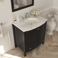 Laviva 3130709-32E-WC Laviva Estella 32" Espresso Bathroom Vanity with White Carrara Marble Countertop 3130709-32E-WC